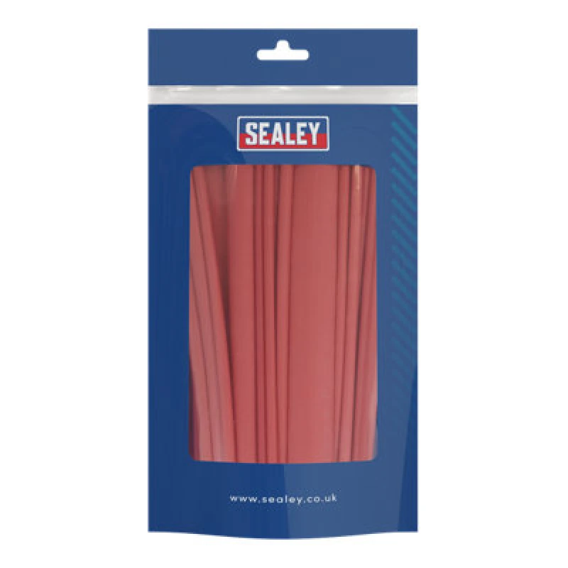 Image of Sealey Heat Shrink Tubing Assortment 72 Pieces Red Adhesive Lined 200mm Hstal72R