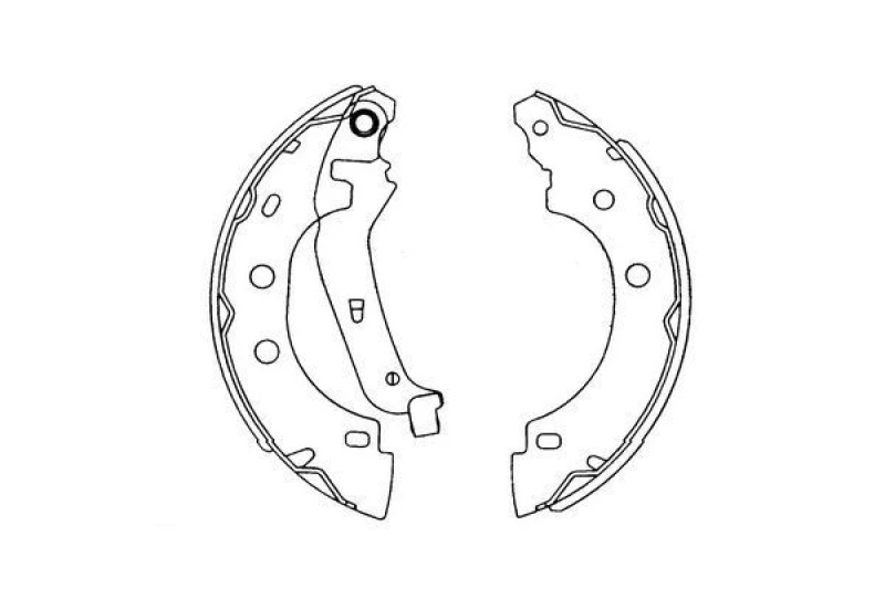 Image of KAVO PARTS Brake Shoe Set KAVO PARTS KBS-7410