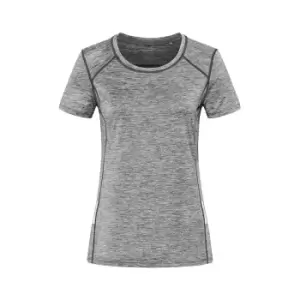 Image of Stedman Womens/Ladies Reflective Recycled Sports T-Shirt (S) (Heather)