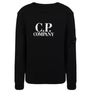 Image of CP COMPANY Boys Lens Logo Sweatshirt - Black