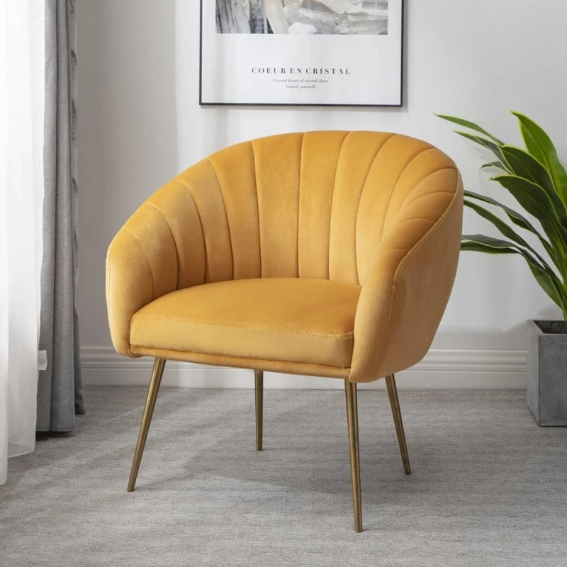 Image of Artemis Home Helena Accent Chair in Yellow Size: Armchair Yellow Unisex Armchair