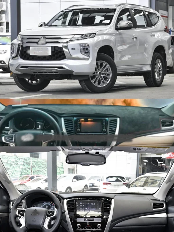 Image of For Mitsubishi L200 Triton Mk2 MK3 KJ KK KL Platform Chassis MQ 2015-2022 Dashmat Dashboard Cover Pad Dash Mat Carpet Ornaments