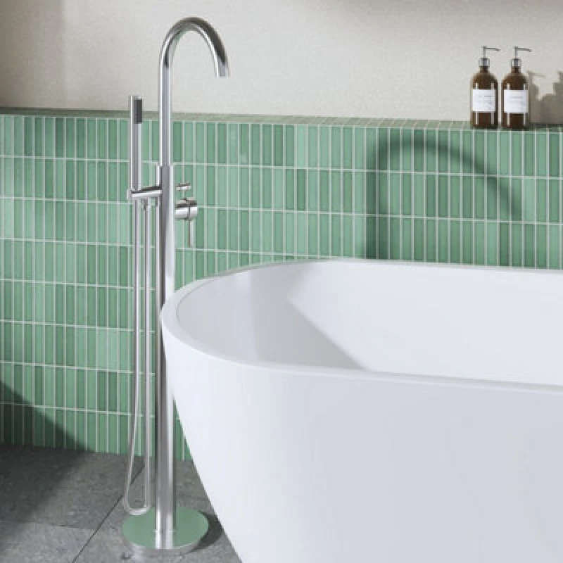 Image of Aztec Tec Floor Standing Bath Shower Mixer Tap Chrome