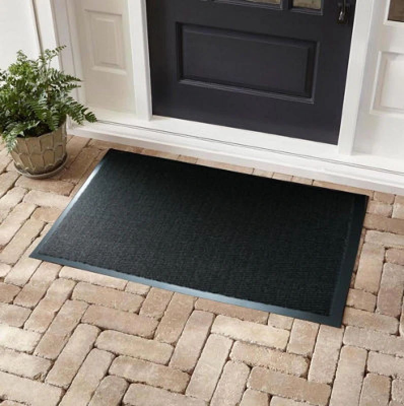 Image of Door Mats Hallway Runners Non Slip Outdoor Indoor-Kitchen Floor Mats Rubber Back Dirt Trapper Charcoal 60X80 Cm
