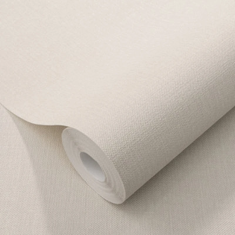Image of Erismann Wallpaper Elle Decoration Luxury Plain Cream Woven Vinyl Wallpaper by Erismann Cream