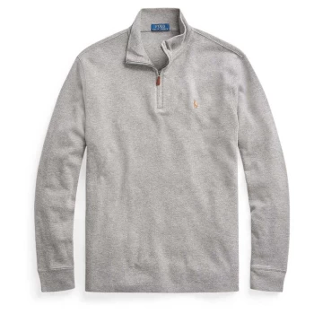 image of Polo Ralph Lauren Estate Fleece Quarter Zip Sweater - Met Grey Hthr