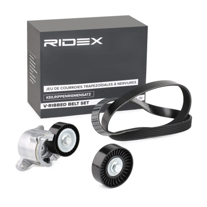 Image of RIDEX 542R0128 V-ribbed belt set V-Ribbed Belt Set (542)