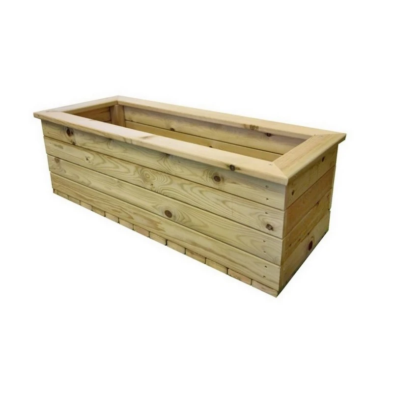 Image of Churnet Valley Garden Furniture Ltd Multi Pack of 2 - Deluxe Large Trough Planter - Fully Assembled in Brown Size: 2 Pack Brown Unisex 2 Pack