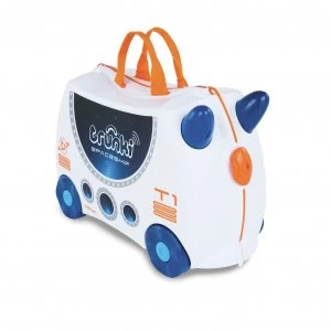 Image of Trunki Skye the Spaceship Glow in the Dark Ride-On Suitcase