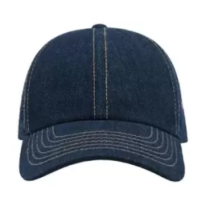Image of Atlantis Action 6 Panel Chino Baseball Cap (Pack of 2) (One Size) (Denim)