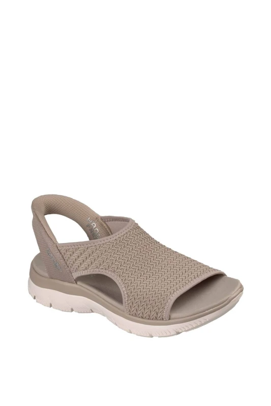 Image of Skechers Womens Summits Sweetly Evolved Sandal in Taupe Size: 6 Taupe Female 6
