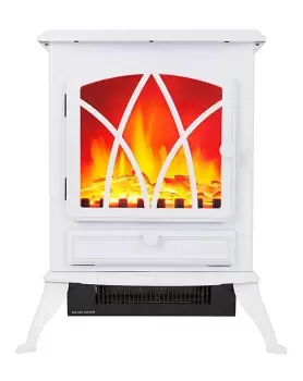 Image of Warmlite 2kW White Electric Fire Stove