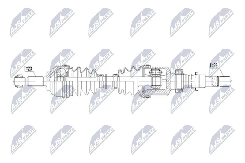 Image of NTY NPW-RE-256 Drive shaft Front Axle Right Drive Shaft (13)