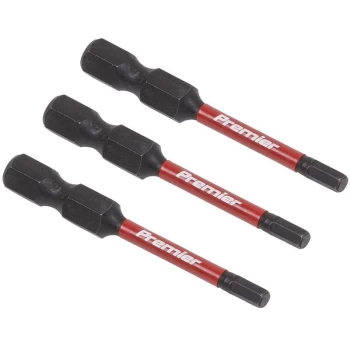 Image of Sealey - AK8236 Hex 3mm Impact Power Tool Bits 50mm - 3pc