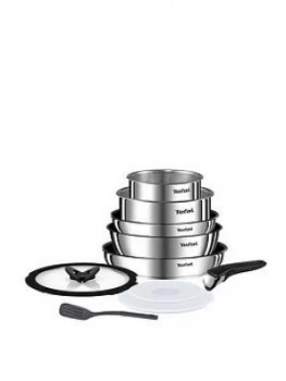 image of Tefal Ingenio Emotion 10 Piece Set - Frypans 22 & 26Cm + Saucepans 16 & 20Cm + Sautepan 24Cm + Glass Lid 24Cm + Plastic Lids 16 & 20Cm + 1 Handle + 1