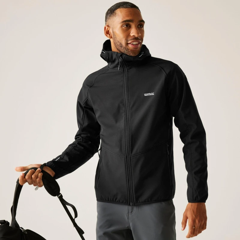 Image of Regatta Mens Arec Iii Warm Backed Hooded Softshell Jacket XL - Chest 43-44' (109-112cm) Black RML218-800-XL