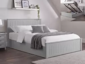 image of Julian Bowen Maine 4ft6 Double Dove Grey Wooden Ottoman Bed Frame