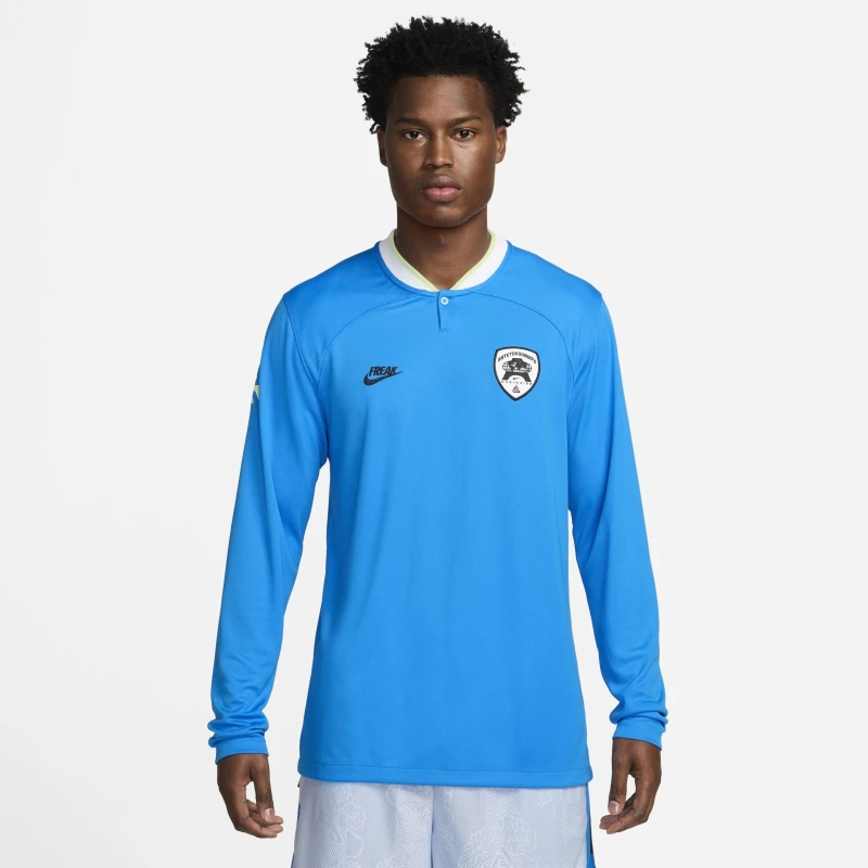 Image of Nike Giannis Dri-FIT Long Sleeve Basketball Top Mens - Blue Blue S