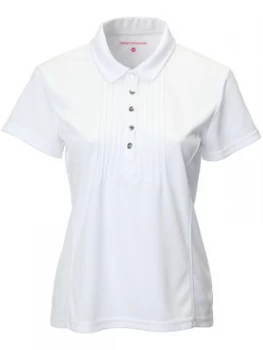 image of Swing Out Sister Mariah Pique Cap Sleeve Shirt White