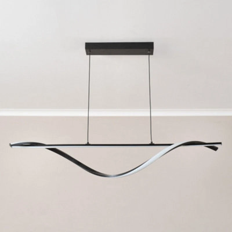 Image of ValueLights ValueLights Infinity Black Loop Integrated LED Ceiling Flush or Pendant Light Black One Size Unisex 5016529271390