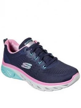 image of Skechers Fun Stride Glide Step Sport Trainers, Navy, Size 3, Women