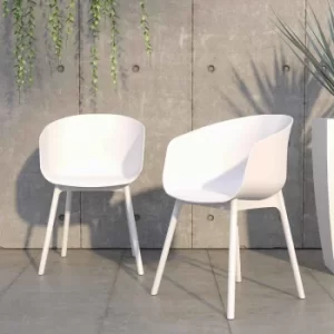 Image of York XL Dining Chairs Pack of 2, white