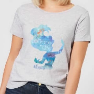 Image of Disney Princess Filled Silhouette Ariel Womens T-Shirt - Grey - 3XL