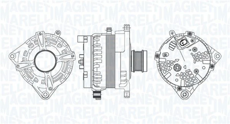 Image of MAGNETI MARELLI Alternator MAGNETI MARELLI 063736467010