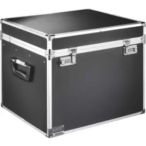 Image of Lockable Suspension File Chest, A4, Chrome/Black