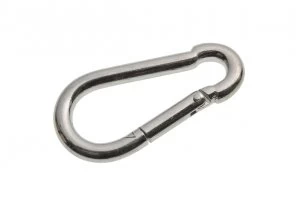 image of Wickes Bright Zinc Plated Carbine Hook 8mm Pack 2