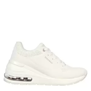 Image of Skechers Million Air - Elevated Air Womens Trainers - White