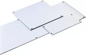 Image of Faceplate W x H 50.5mm x 128.4mm Aluminium Silver matt an