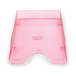 image of A4Foolscap Polystyrene Continental Letter Tray Ice Pink CP130YTIPK