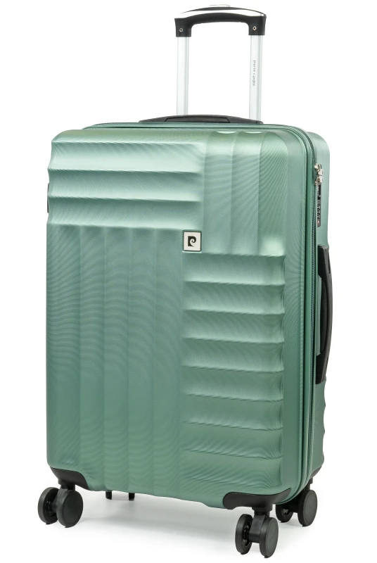 Image of Pierre Cardin Soleil 26" Wheeled Hard Sided Family Suitcase TSA Luggage Locks Olive in Green Size: Medium Green Unisex Medium