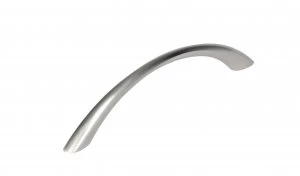 Image of Wickes Tapered Bow Door Handle - Brushed Nickel 112mm Pack of 6
