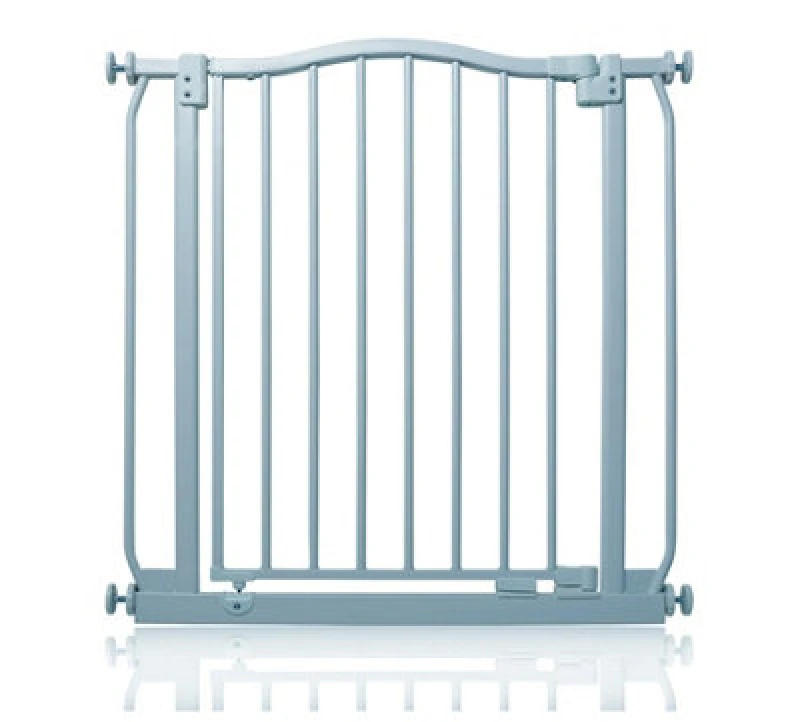 Image of Safetots Curved Top Safety Gate, 71Cm - 80Cm, Matt Grey, Pressure Fit Stair Gate