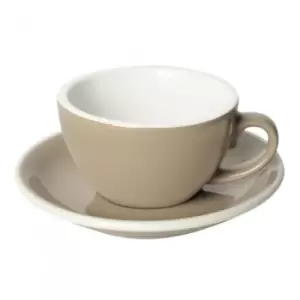 Image of Cappuccino cup with a saucer Loveramics Egg Taupe, 200ml