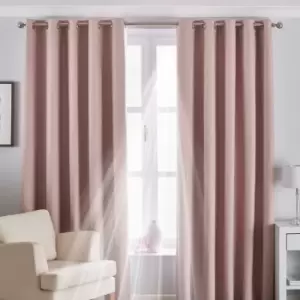 Image of Riva Paoletti Eclipse Ringtop Eyelet Curtains (117 x 137 cm) (Blush) - Blush