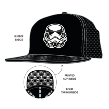 Image of Star Wars - Trooper Rubber Badge Unisex Snapback Cap One Size - Black