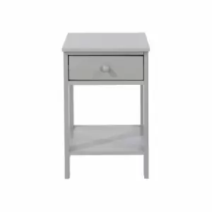 Image of Options Grey Shaker 1 Drawer Petite Bedside Cabinet Grey