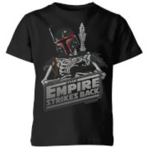 Image of Star Wars Boba Fett Skeleton Kids T-Shirt - Black - 11-12 Years