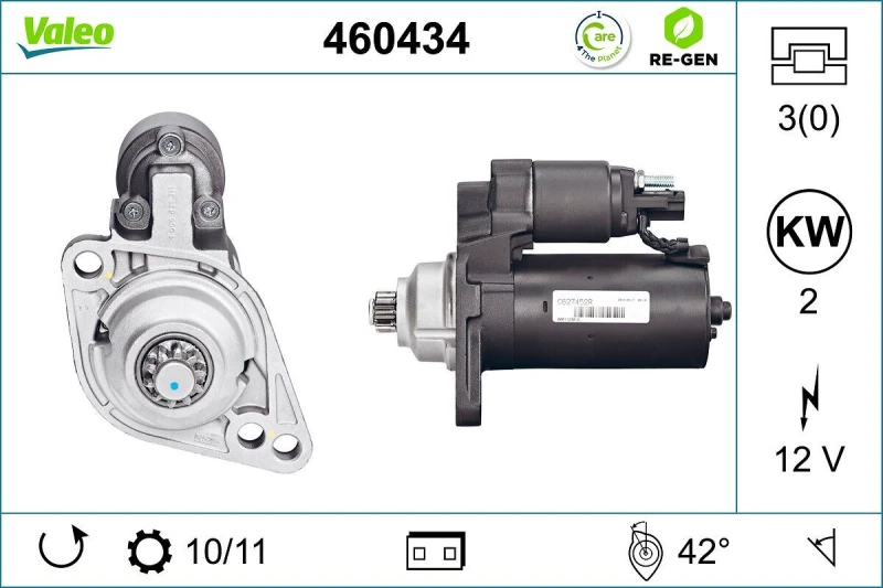 Image of Starter motor VALEO 460434