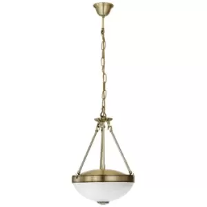 Netlighting Savoy 2 Light Traditional Ceiling Pendant Light Bronzed, E27