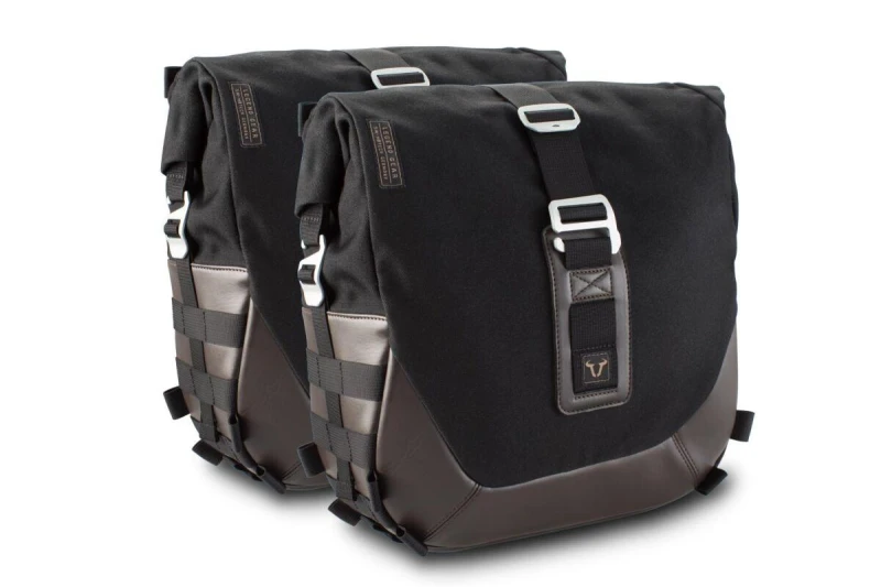 Image of SW-Motech Legend Gear side bag system LC Black Edition - Triumph Bonneville / T100 (04-16).