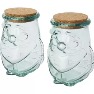 image of Authentic Airoel Santa Claus Decorative Jar Set (Pack of 2) (One Size) (Clear)