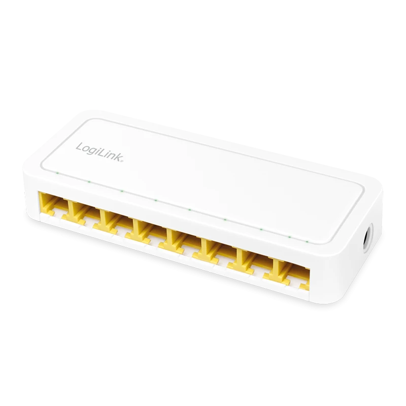 Image of LogiLink Desktop Gigabit Ethernet Switch 8-port. plastic case. white