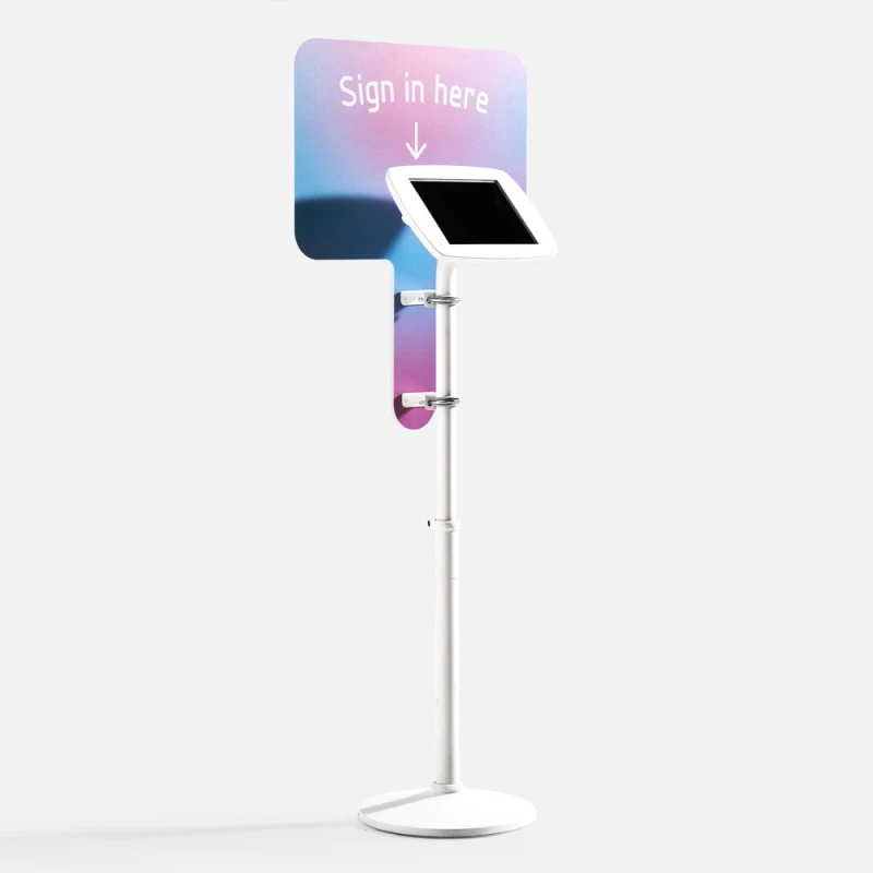 Image of Bouncepad Original Elevate + Branding Board (inc USB Cable) Apple iPad 10th Gen 10.9 (2022) White Covered Front Camera and Home Button