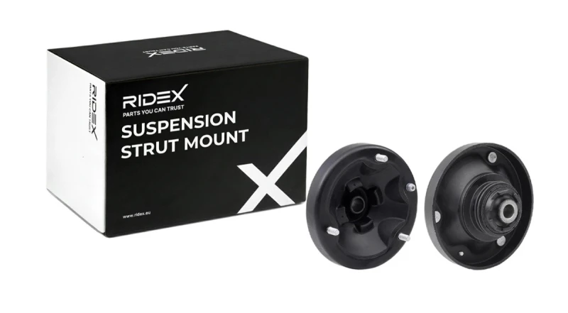 Image of RIDEX 1180S0987 Top strut mount Front Axle, without ball bearing Suspension Strut Support Bearing (1180)