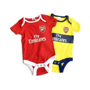 image of Arsenal Two Pack Body Suit 2019 20 9-12 Months