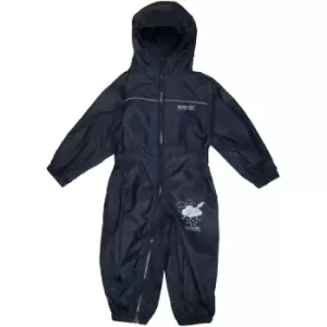 Image of Regatta Boys Puddle IV Full Zip Lightweight Waterproof Baby Bodysuit Toddler Aged 36-48 Months